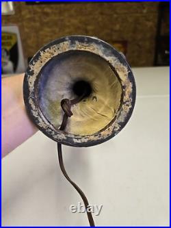 Antique 15 Boudoir Art Nouveau Paneled Slag Glass Vanity Lamp READ Antique 15 Boudoir Art Nouveau Paneled Slag Glass Vanity Lamp READ