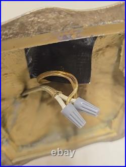 Antique 16.5 Arts & Crafts 8 Panel Slag Glass Art Nouveau Boudoir Lamp