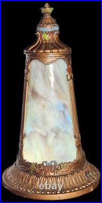 Antique 1900s Slag Glass Lamp Base / Stand Alone Light Athstetic Victorian