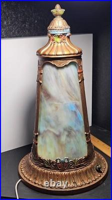 Antique 1900s Slag Glass Lamp Base / Stand Alone Light Athstetic Victorian