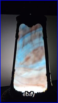 Antique 1900s Slag Glass Lamp Base / Stand Alone Light Athstetic Victorian