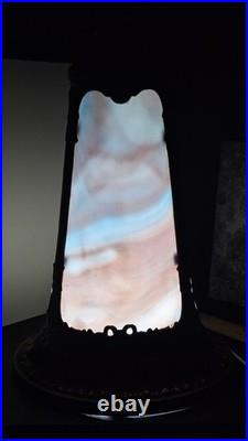 Antique 1900s Slag Glass Lamp Base / Stand Alone Light Athstetic Victorian
