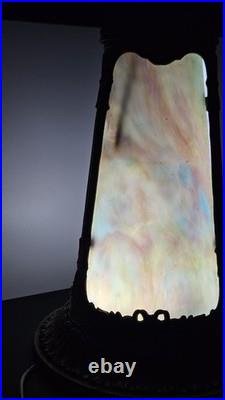 Antique 1900s Slag Glass Lamp Base / Stand Alone Light Athstetic Victorian