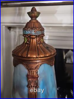 Antique 1900s Slag Glass Lamp Base / Stand Alone Light Athstetic Victorian