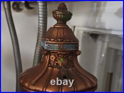 Antique 1900s Slag Glass Lamp Base / Stand Alone Light Athstetic Victorian