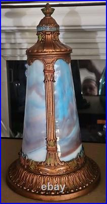 Antique 1900s Slag Glass Lamp Base / Stand Alone Light Athstetic Victorian