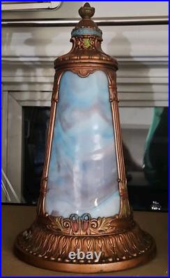 Antique 1900s Slag Glass Lamp Base / Stand Alone Light Athstetic Victorian