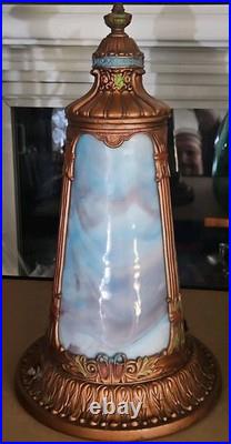 Antique 1900s Slag Glass Lamp Base / Stand Alone Light Athstetic Victorian