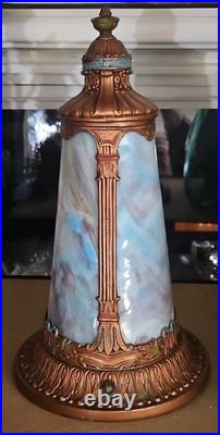 Antique 1900s Slag Glass Lamp Base / Stand Alone Light Athstetic Victorian