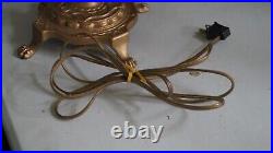 Antique 1910 Miller RAINBOW Slag Glass Table Lamp SIGNED Restored Mission