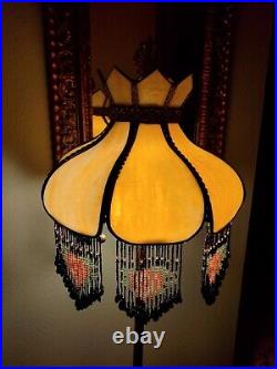 Antique 1920 Jadeite Victorian & Art Deco Floor Lamp with Slag Glass or Tiffany