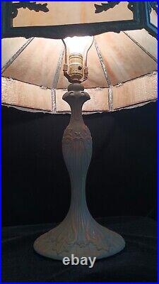 Antique 1920 Slag Glass Lamp by Poul Henningsen P H Art Nouveau Caramel 8 Panel