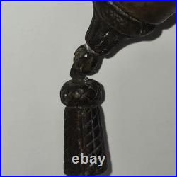 Antique 1920s Art Deco Slag Glass Pendant Light Vintage Brass Ceiling Fixture
