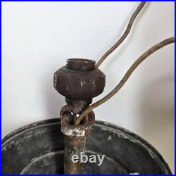 Antique 1920s Art Deco Slag Glass Pendant Light Vintage Brass Ceiling Fixture