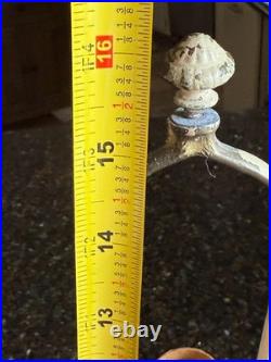 Antique 1920s Salem Bros Bell Shaped Slag Glass Boudoir Lamp 16H Ivory Metal