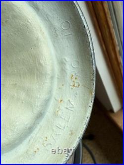 Antique 1920s Salem Bros Bell Shaped Slag Glass Boudoir Lamp 16H Ivory Metal