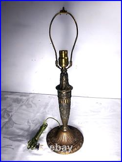 Antique 1920s Table Lamp Base for Slag Glass Shade