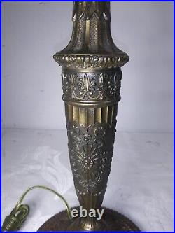 Antique 1920s Table Lamp Base for Slag Glass Shade