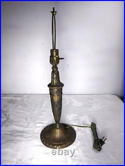 Antique 1920s Table Lamp Base for Slag Glass Shade