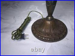 Antique 1920s Table Lamp Base for Slag Glass Shade