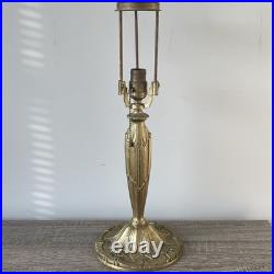 Antique 21 Pittsburgh Lamp Base For Slag or Stained Mosaic Glass Shade