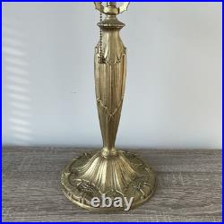 Antique 21 Pittsburgh Lamp Base For Slag or Stained Mosaic Glass Shade