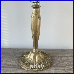 Antique 21 Pittsburgh Lamp Base For Slag or Stained Mosaic Glass Shade