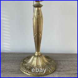 Antique 21 Pittsburgh Lamp Base For Slag or Stained Mosaic Glass Shade