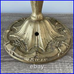 Antique 21 Pittsburgh Lamp Base For Slag or Stained Mosaic Glass Shade