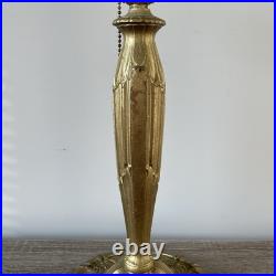 Antique 21 Pittsburgh Lamp Base For Slag or Stained Mosaic Glass Shade