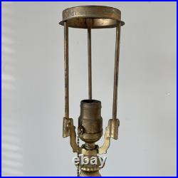 Antique 21 Pittsburgh Lamp Base For Slag or Stained Mosaic Glass Shade