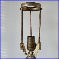 Antique 21 Pittsburgh Lamp Base For Slag or Stained Mosaic Glass Shade