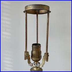 Antique 21 Pittsburgh Lamp Base For Slag or Stained Mosaic Glass Shade