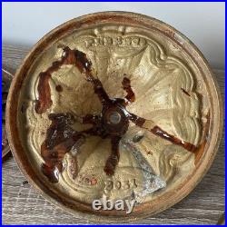 Antique 21 Pittsburgh Lamp Base For Slag or Stained Mosaic Glass Shade