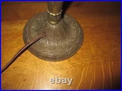 Antique 6 Panel Shade Slag Glass 24 Table Lamp Salem Brothers 1920s Rewired