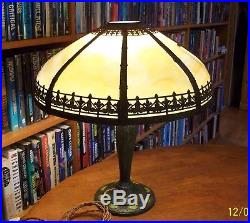 Antique A & R Bent Slag Glass Lamp Miller Bradley & Hubbard Pittsburgh Empire