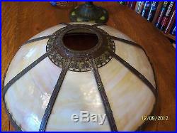 Antique A & R Bent Slag Glass Lamp Miller Bradley & Hubbard Pittsburgh Handel