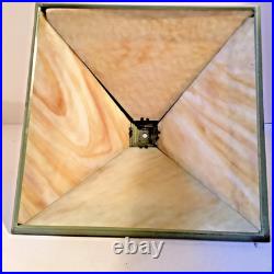 Antique Amber Slag Glass Table Lamp Amber slag glass is textured #4907
