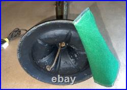 Antique American Arts & Crafts Bronze Slag Glass 8 Panel Table Lampe