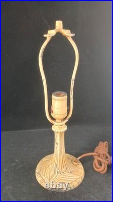Antique Art Deco Cast Iron Slag Glass Petite Lamp Base Antique Art Deco Cast Iron Slag Glass Petite Lamp Base