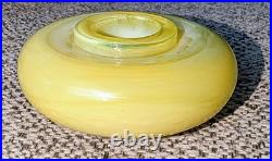 Antique Art Deco Uranium Vaseline Custard Slag Glass Lamp Donut Spacer Part. 2