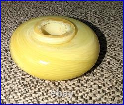 Antique Art Deco Uranium Vaseline Custard Slag Glass Lamp Donut Spacer Part. 2