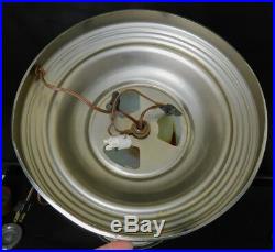 Antique Art Deco ashtray lighted smoking stand slag glass chrome AB Mico 1930s