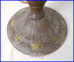 Antique Art Nouveau A & R Co. Stained Glass Slag Glass Lamp Base