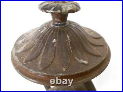Antique Art Nouveau A & R Co. Stained Glass Slag Glass Lamp Base