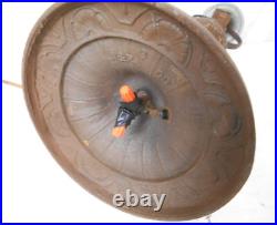 Antique Art Nouveau A & R Co. Stained Glass Slag Glass Lamp Base