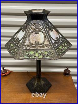 Antique Art Nouveau Pittsburgh Slag Glass Lamp B & H Style