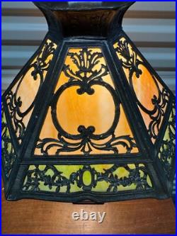 Antique Art Nouveau Pittsburgh Slag Glass Lamp B & H Style