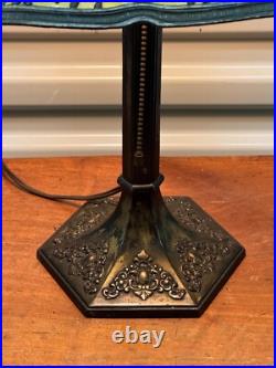 Antique Art Nouveau Pittsburgh Slag Glass Lamp B & H Style
