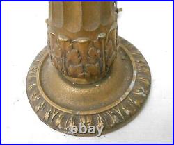Antique Art Nouveau Slag Glass Stained Glass Lamp Base